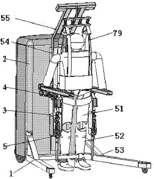 Walking aid exoskeleton rehabilitation robot