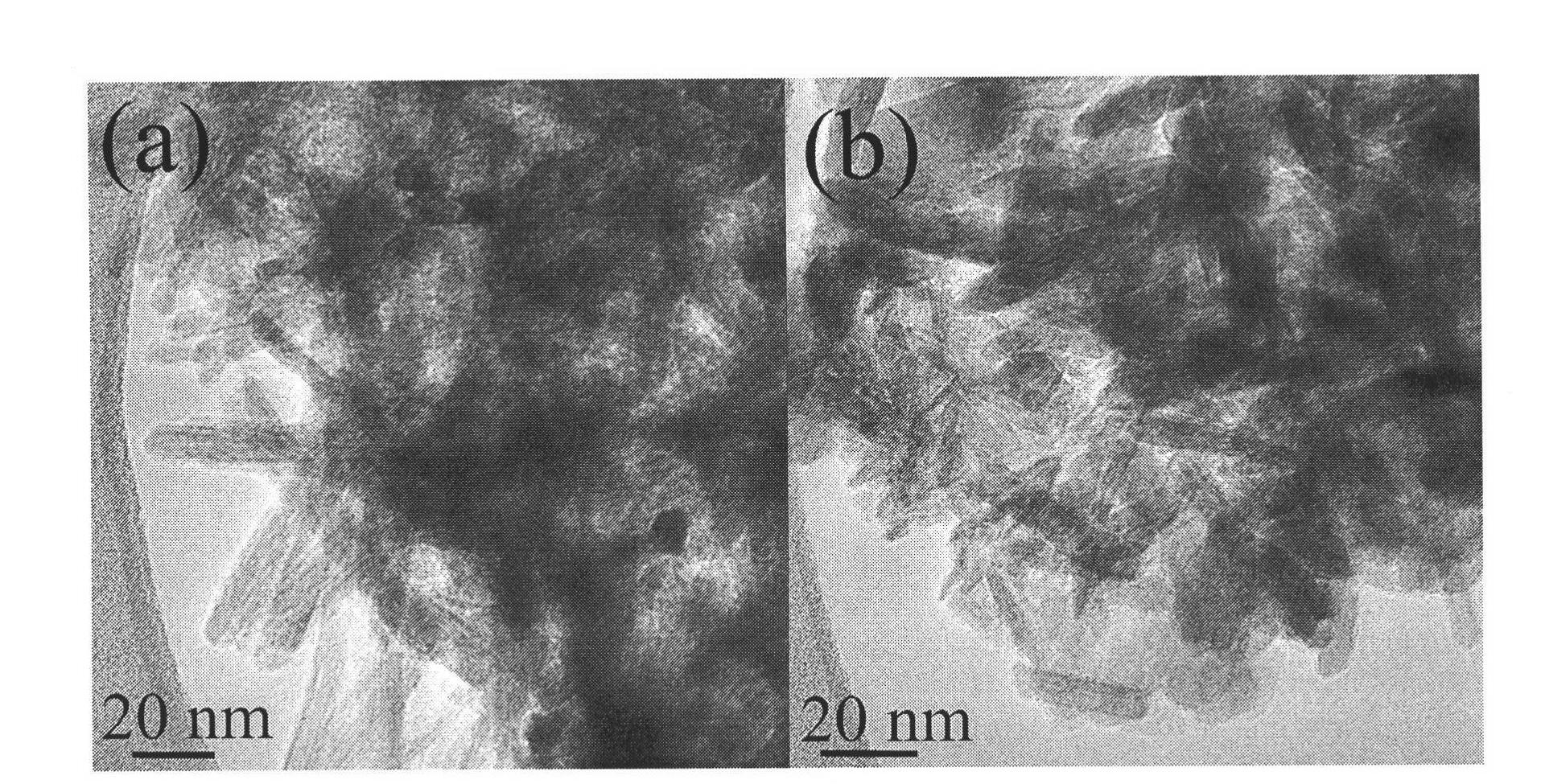 Method for preparing manganese dioxide nano rod at low temperature