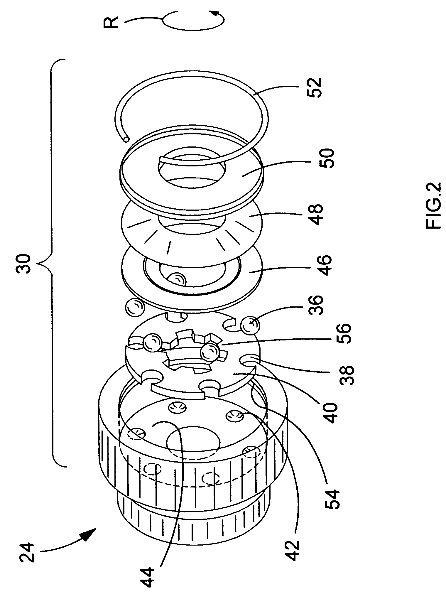 Power tool torque overload clutch