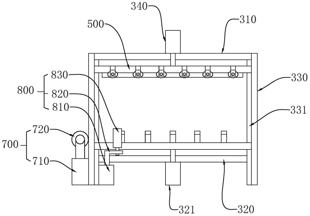 Hollow glass pressing and glue-sealing equipment set