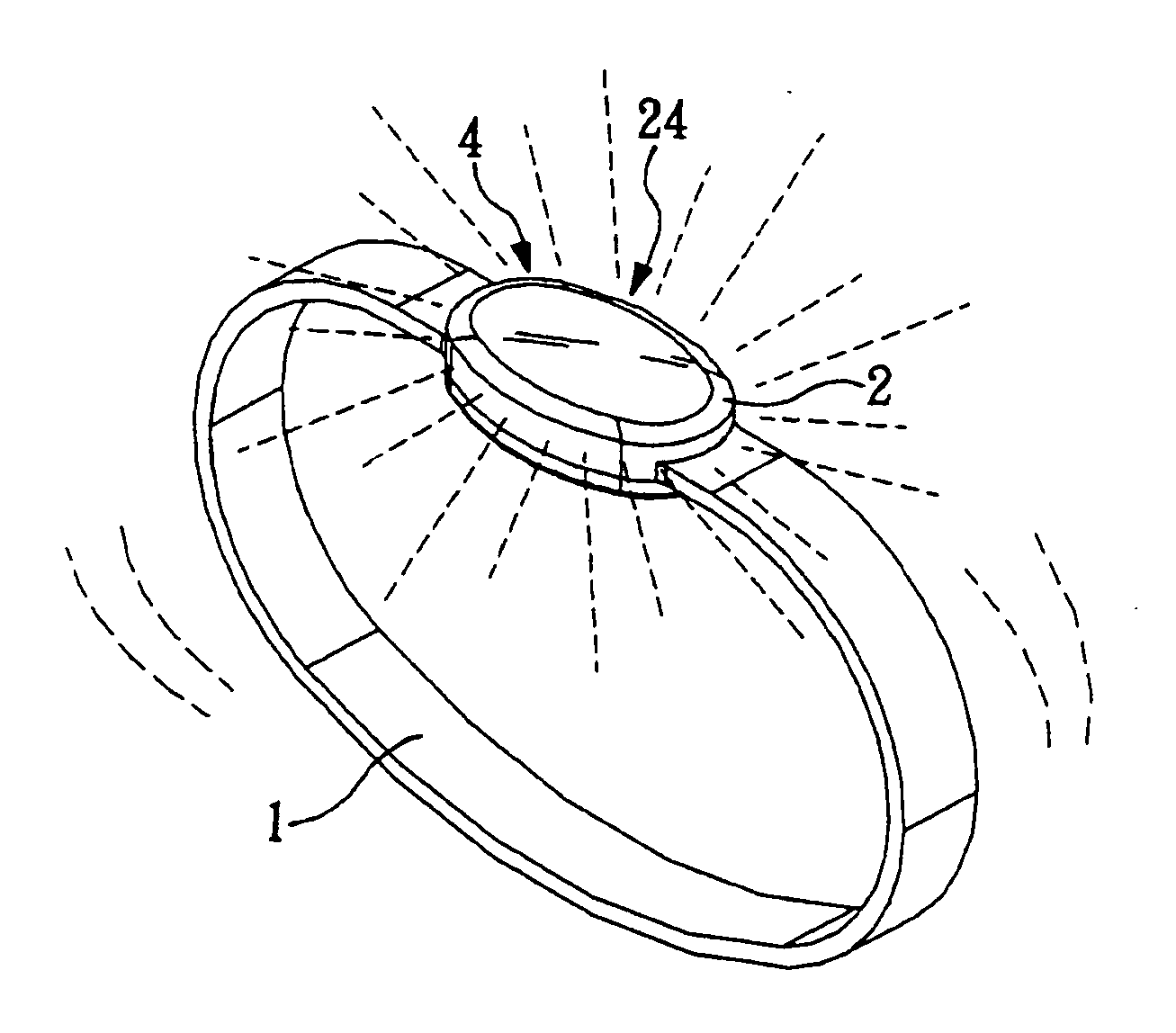 LED flashing annular ornament