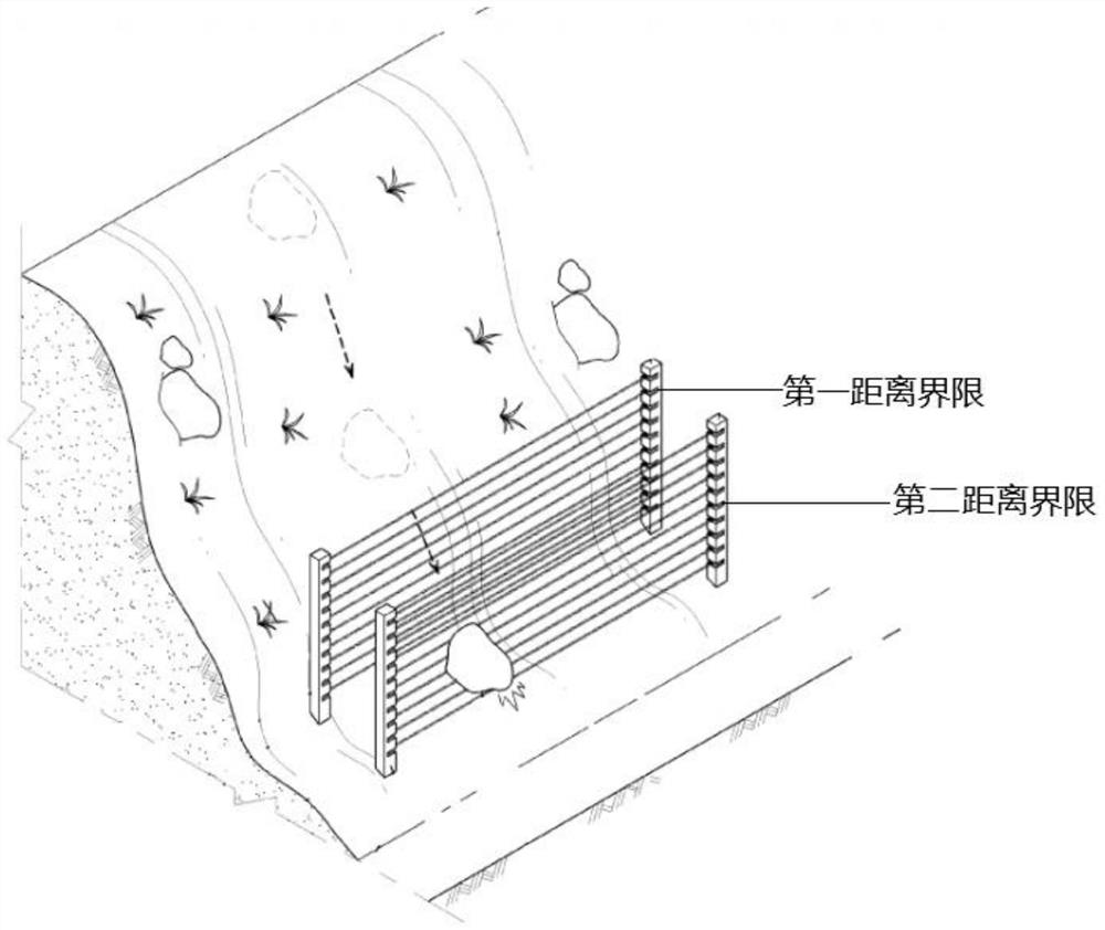 Method and device for unmanned vehicle detection of side rockfall