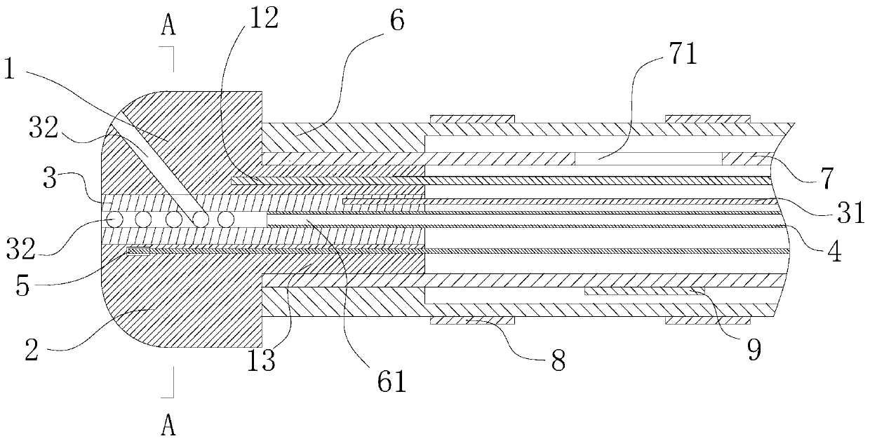 An interelectrode discharge ablation device