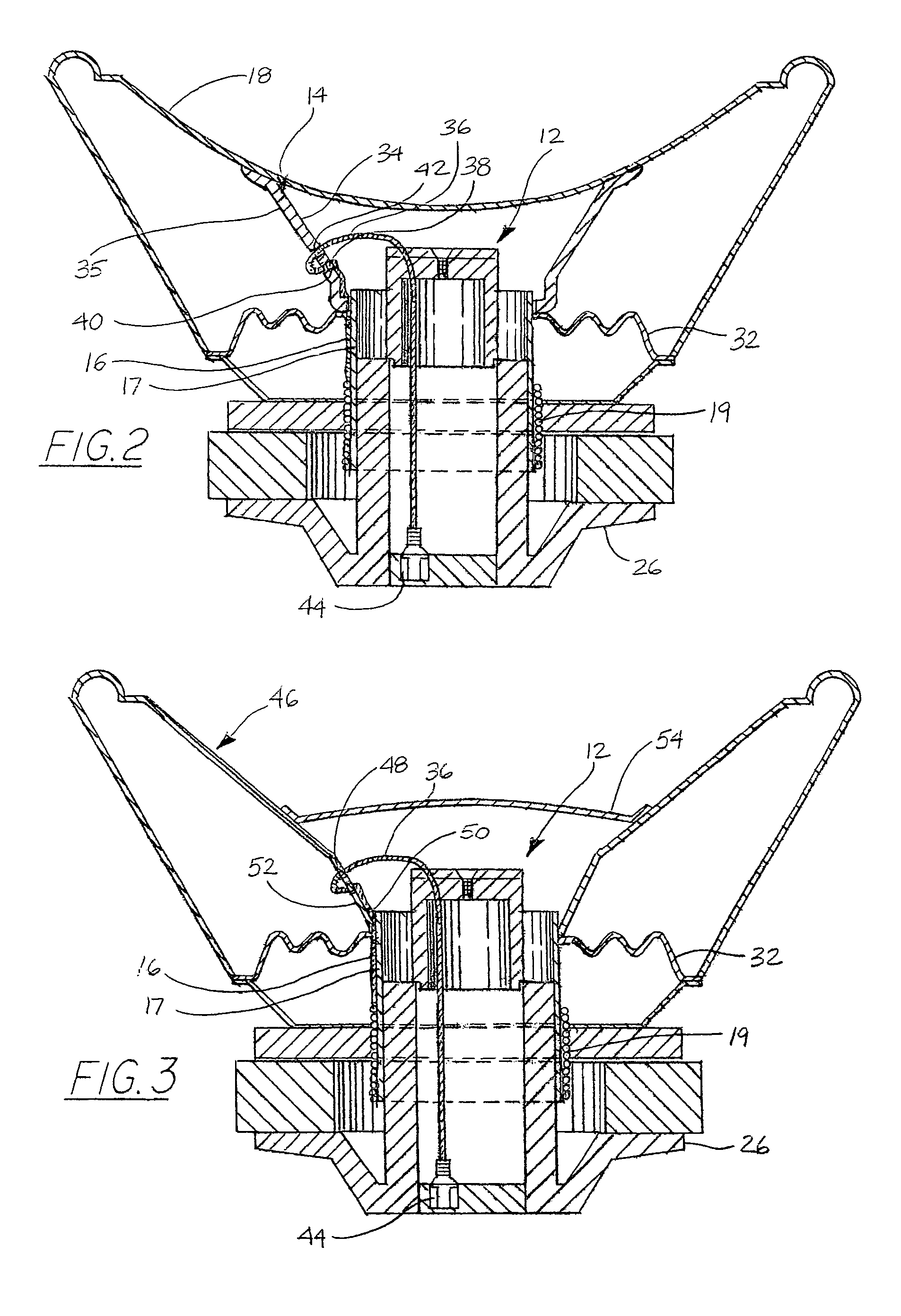 Loudspeaker having an inner lead wire system and related method of protecting the lead wires