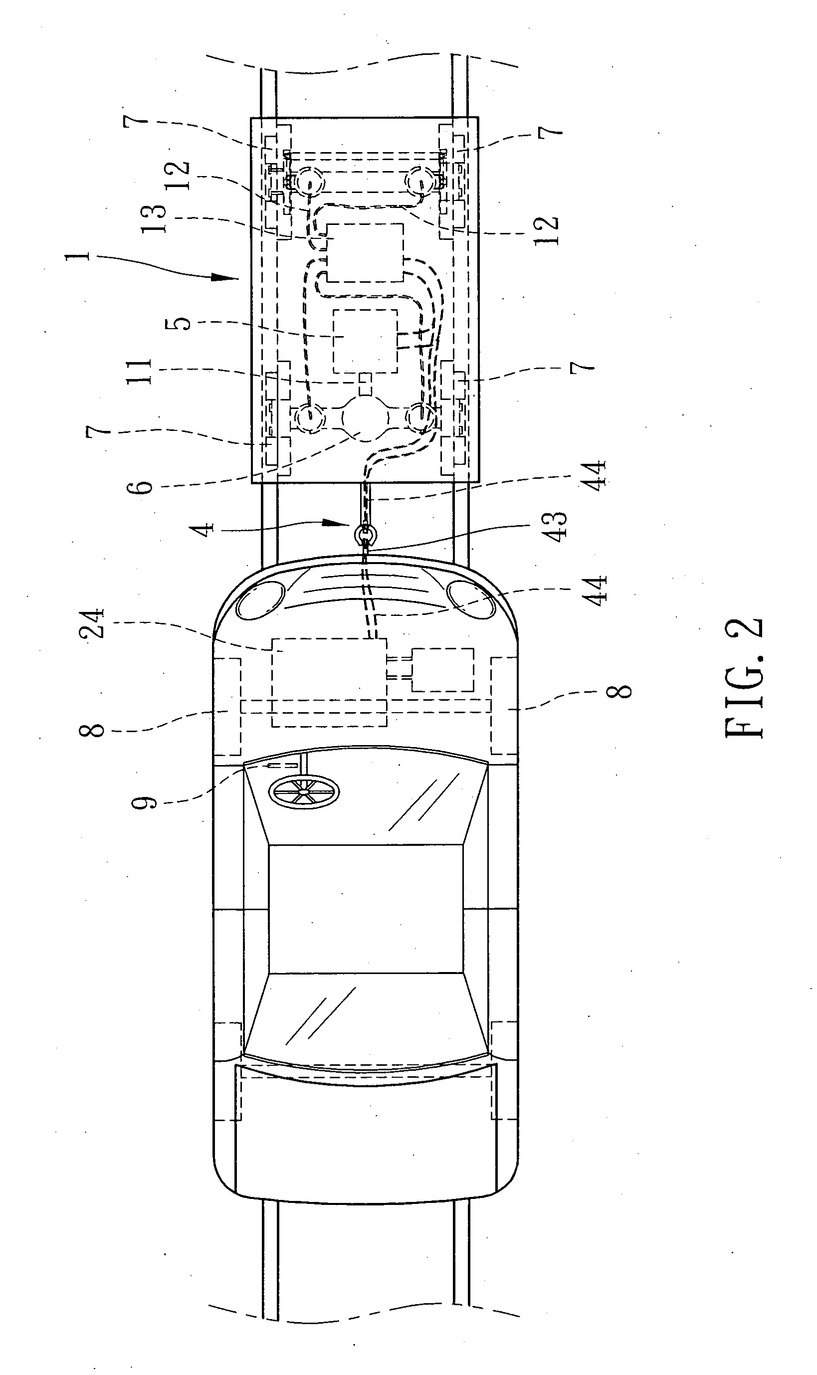 Highway vehicle towing system