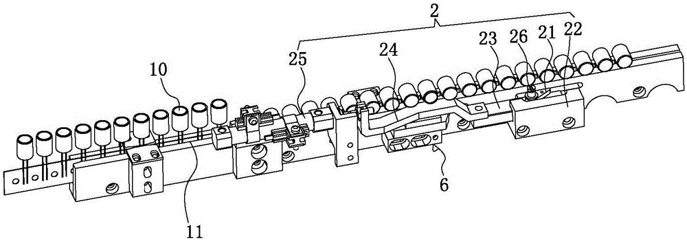 Vertical material conveying device for pasting and inserting machine