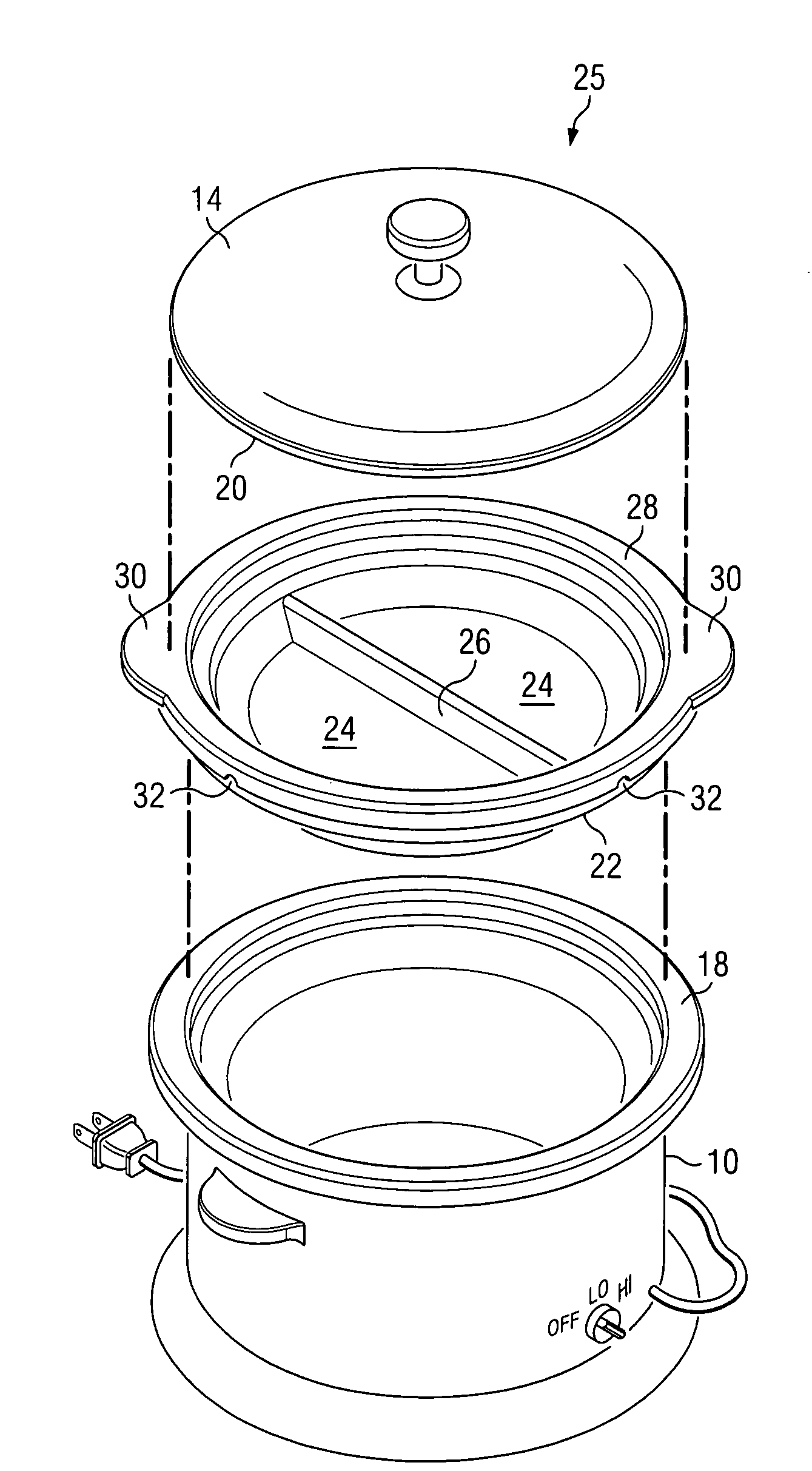 Adapter for a slow cooker