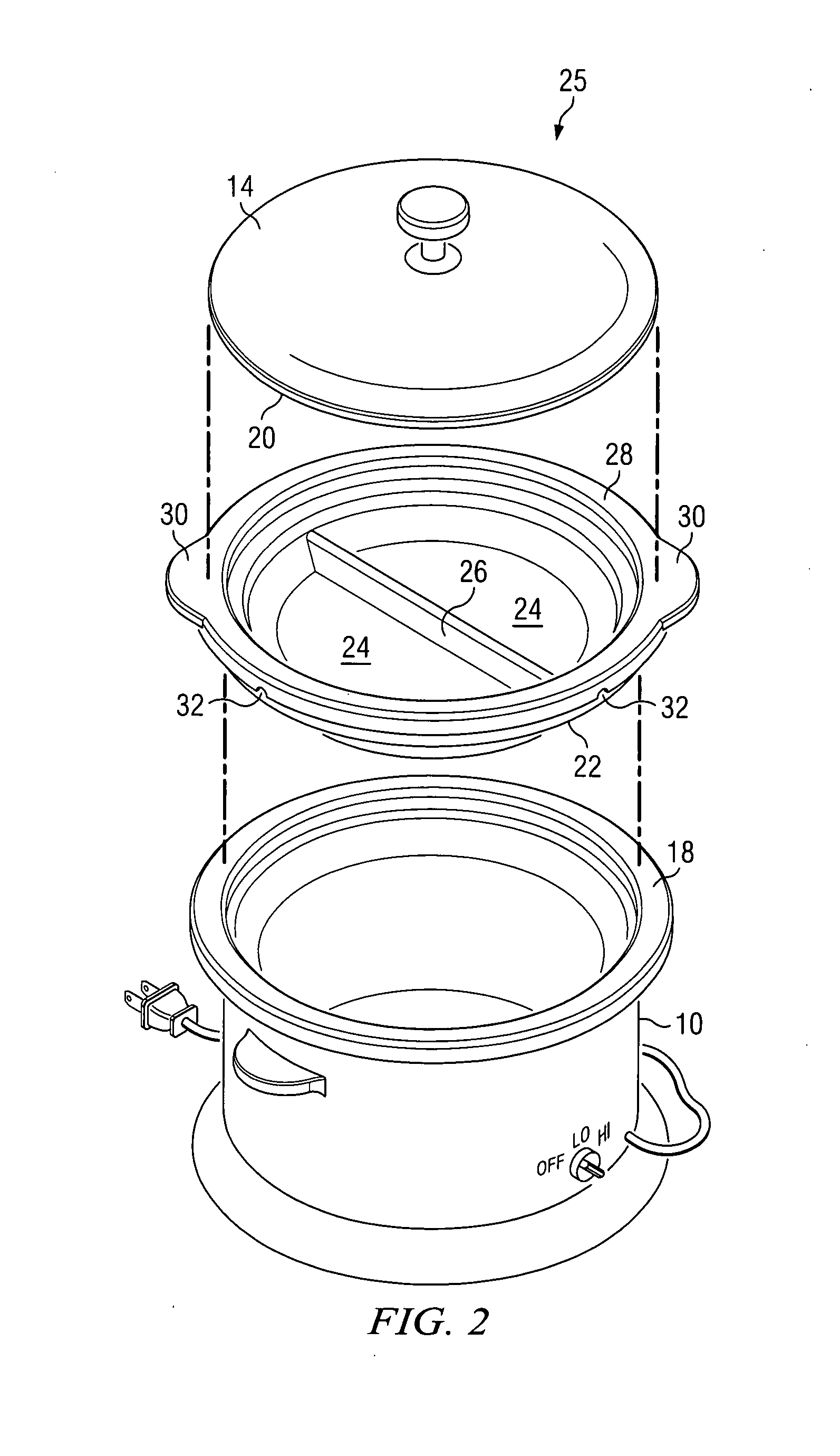 Adapter for a slow cooker