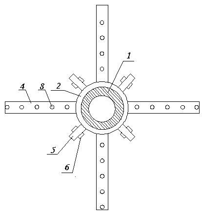 Universal telegraph pole stabilizing base