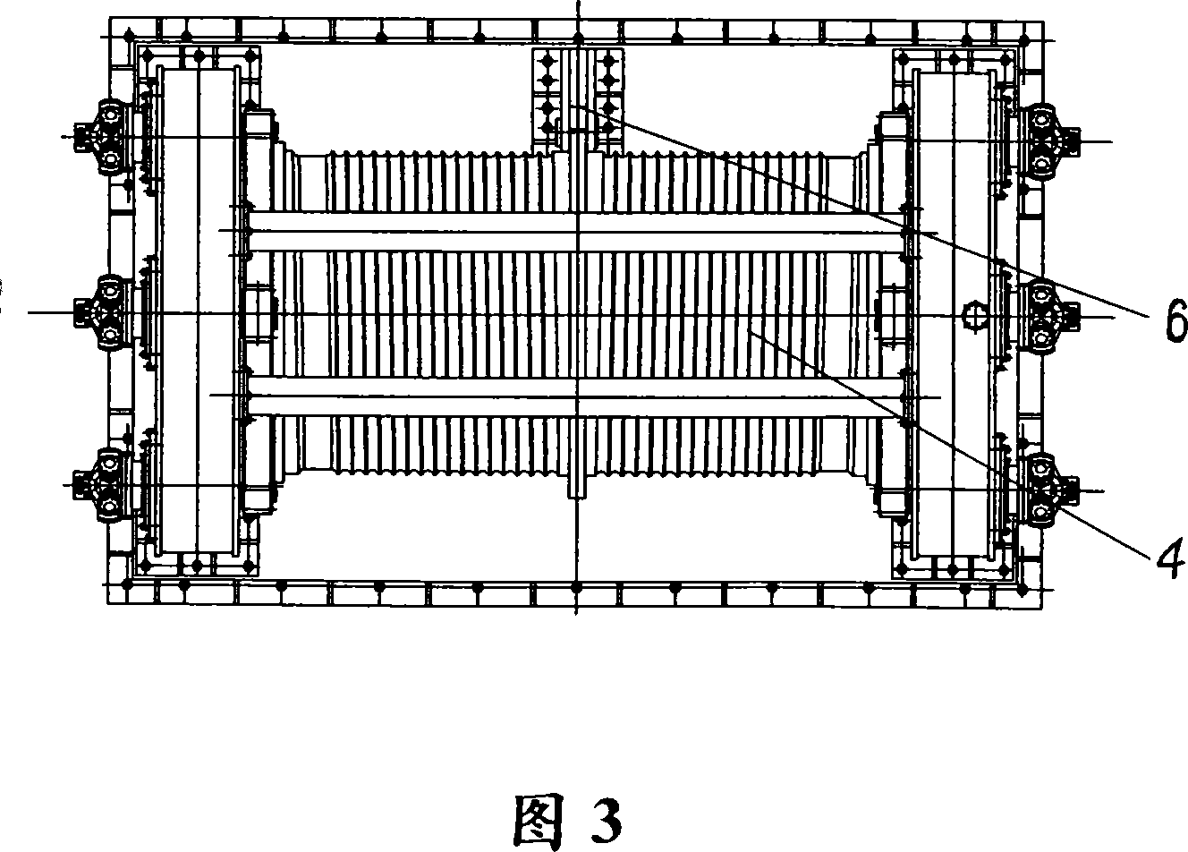 Large multipoint hydraulically driven winch