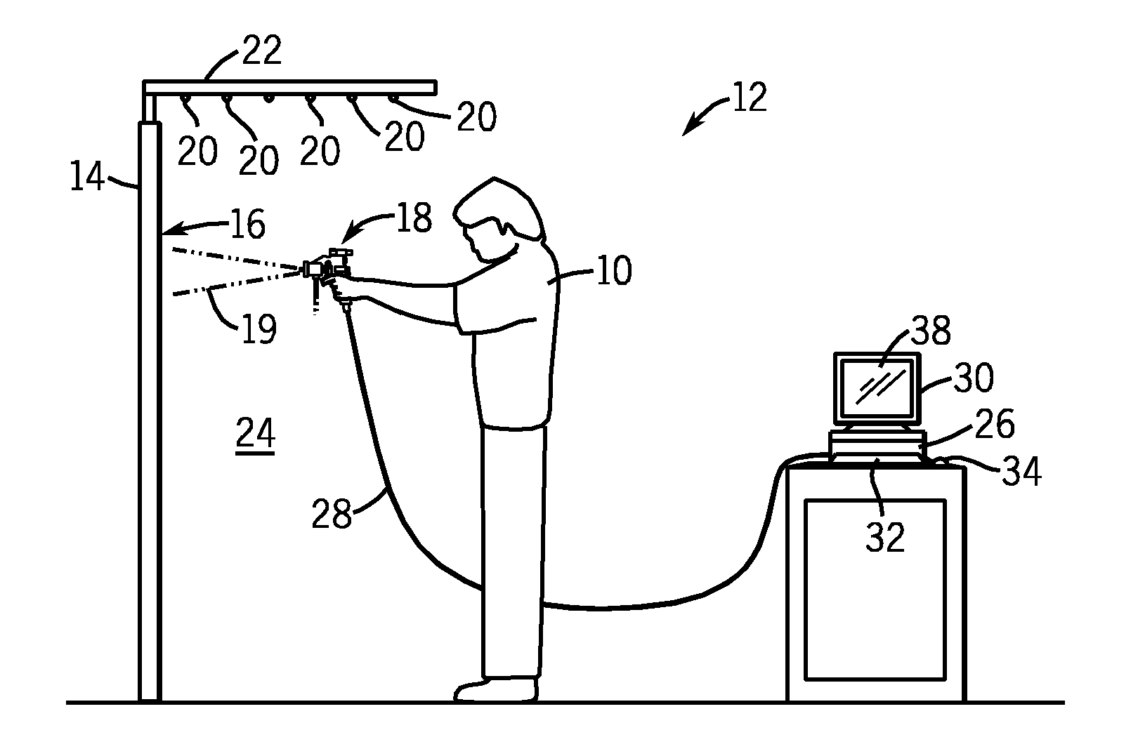 Virtual coatings application system