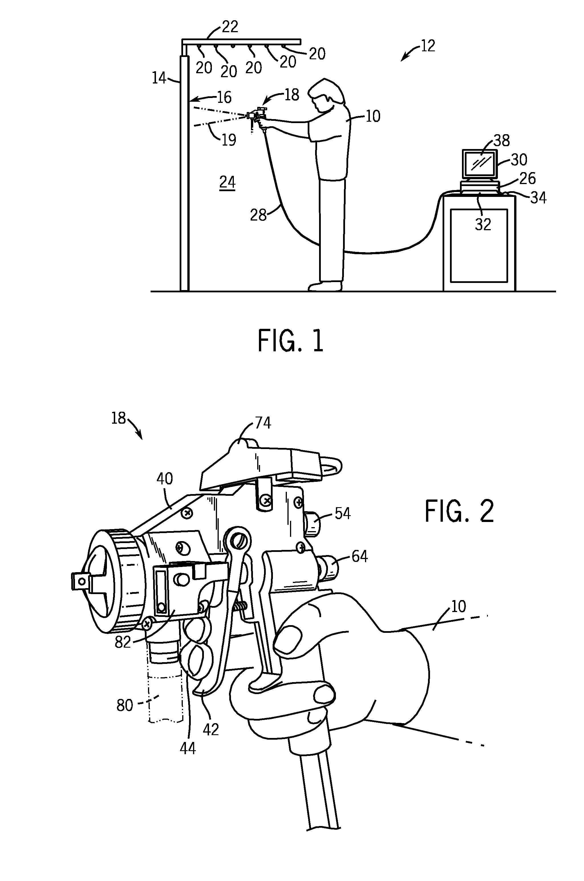 Virtual coatings application system