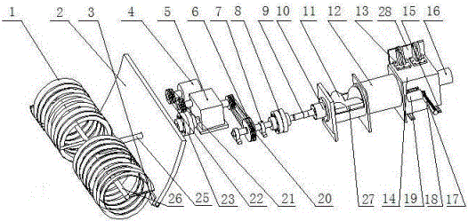 Spiral ice and snow collection cleaning device