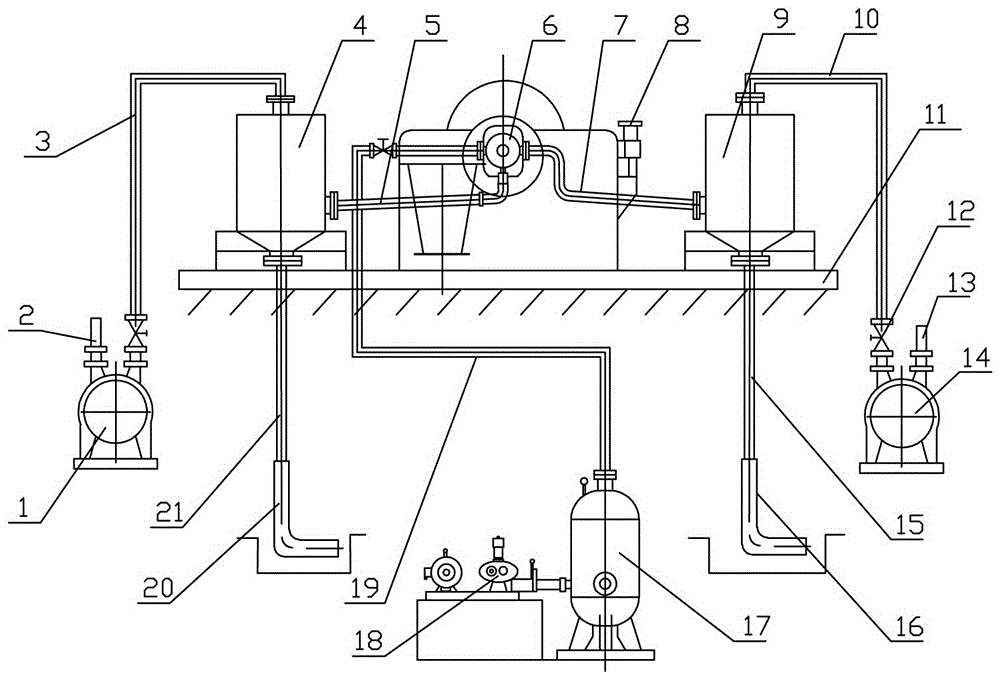 Disc filter filtrate steam-water separation device