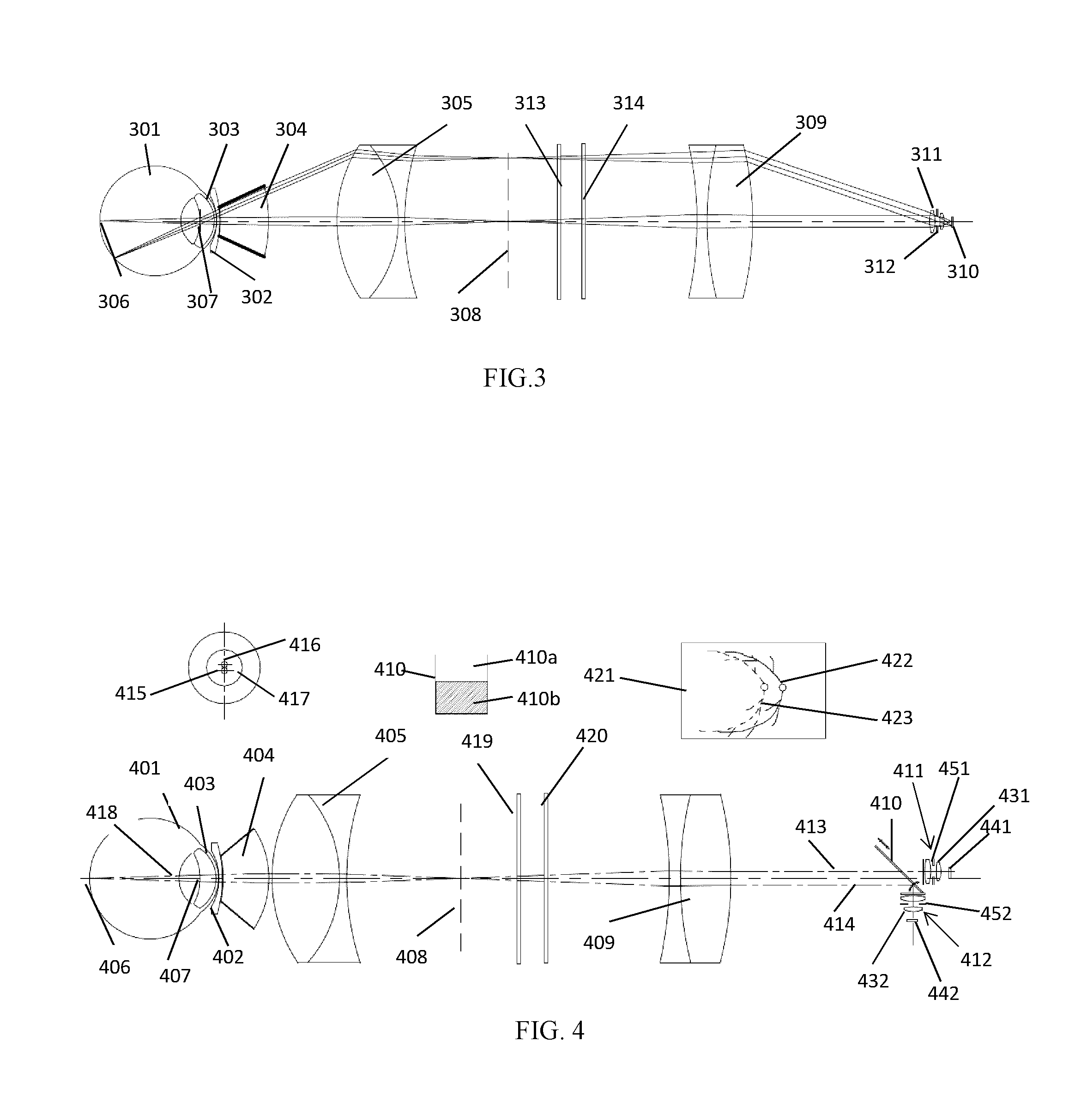 Eye imaging apparatus with a wide field of view and related methods