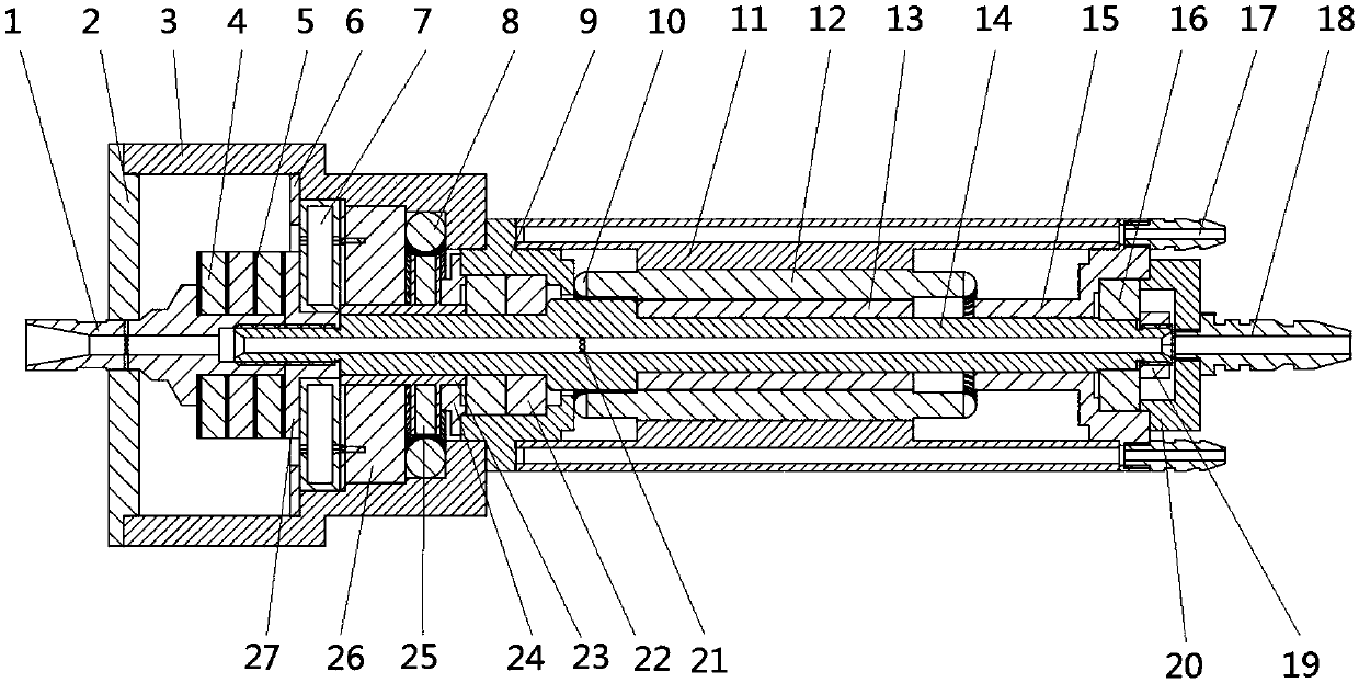 Small self-energy-taking ultrasonic vibration electric spindle