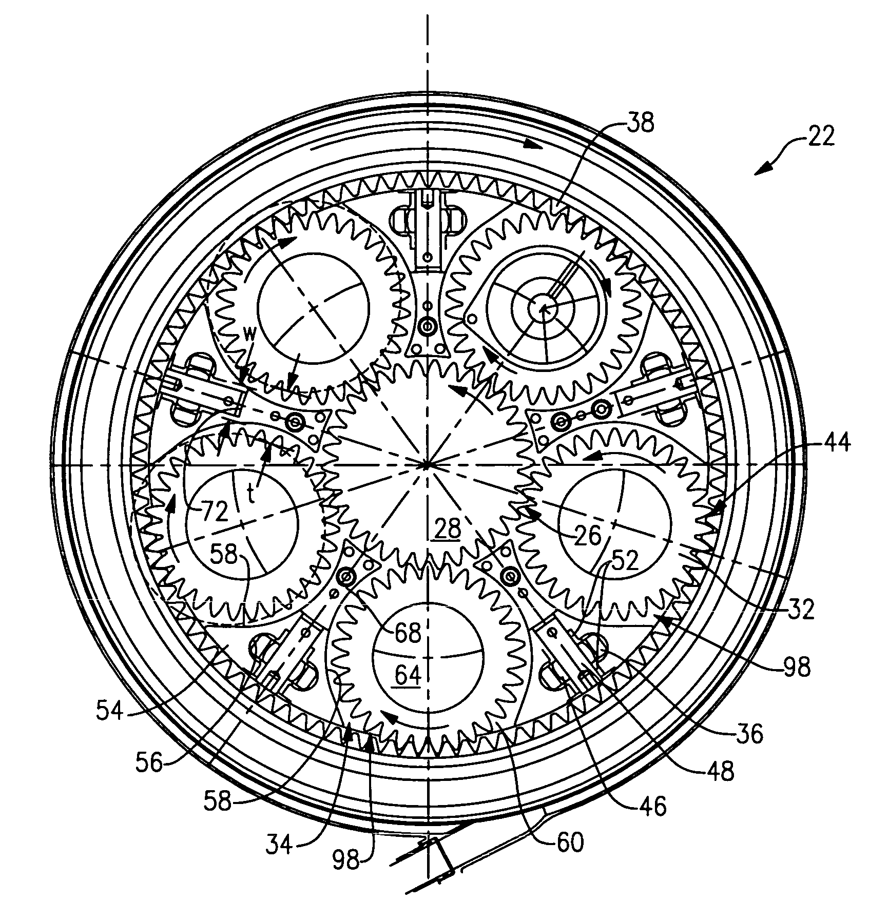 Oil baffle for gas turbine fan drive gear system