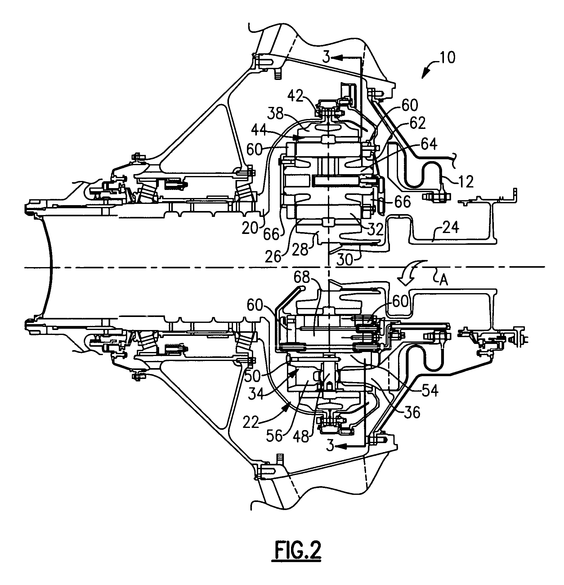 Oil baffle for gas turbine fan drive gear system