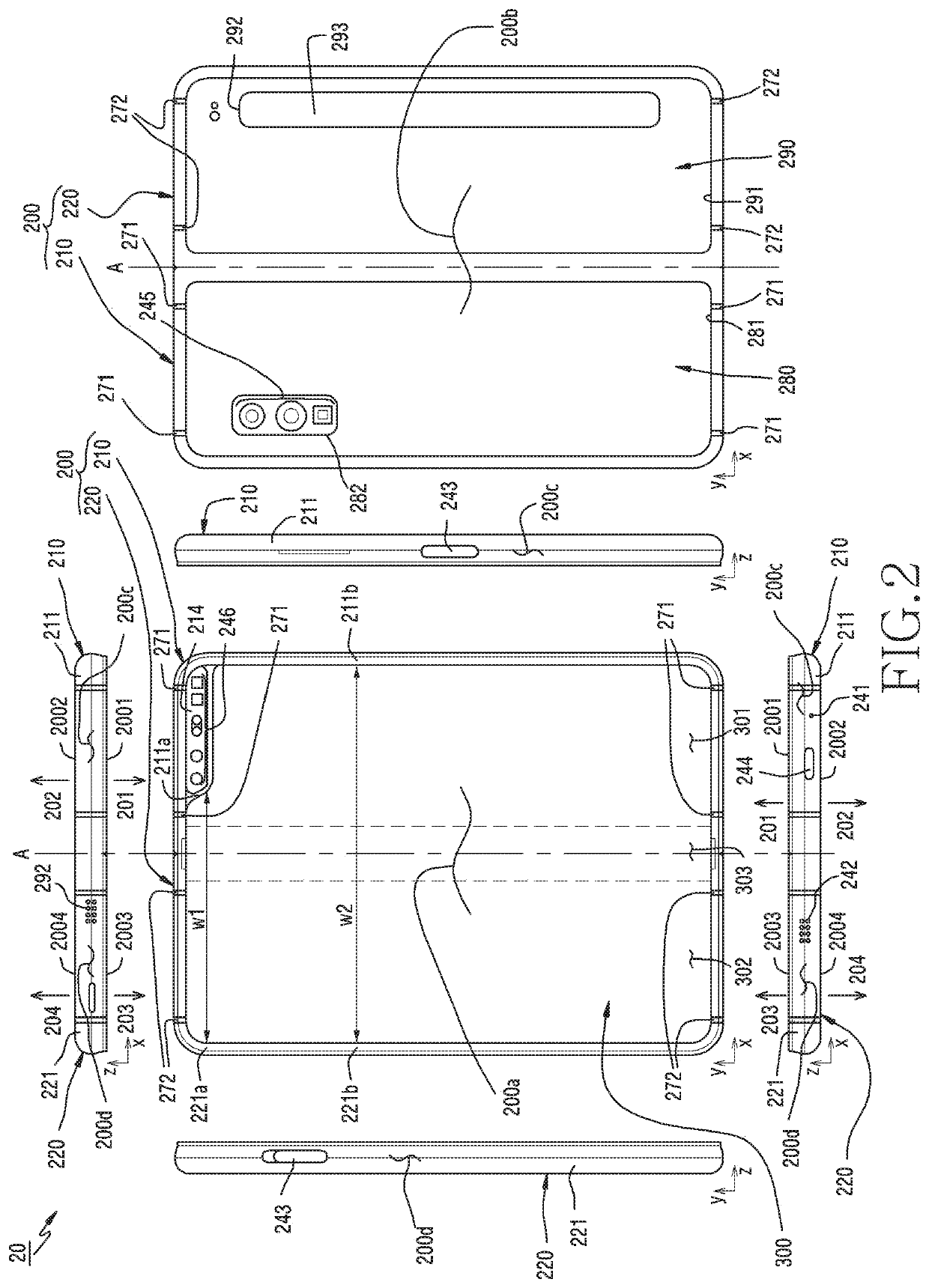 Electronic device with flexible display and camera