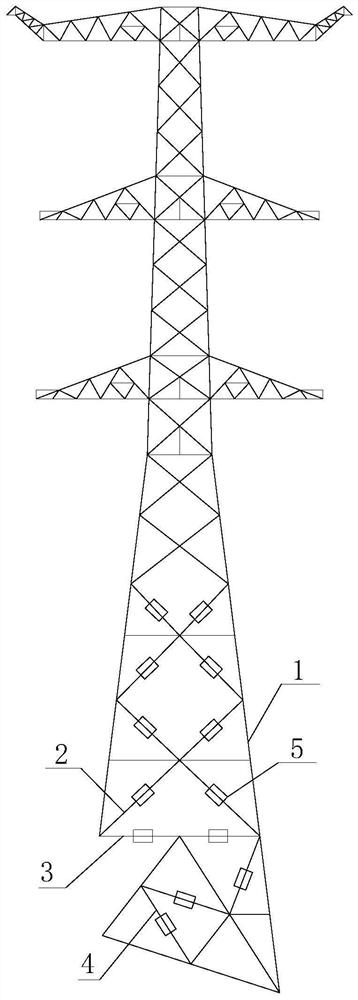 Steel tube tower for preventing breeze vibration