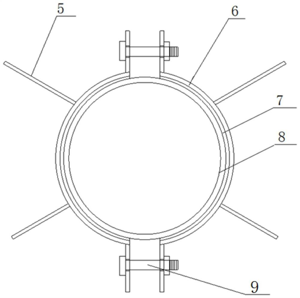 Steel tube tower for preventing breeze vibration