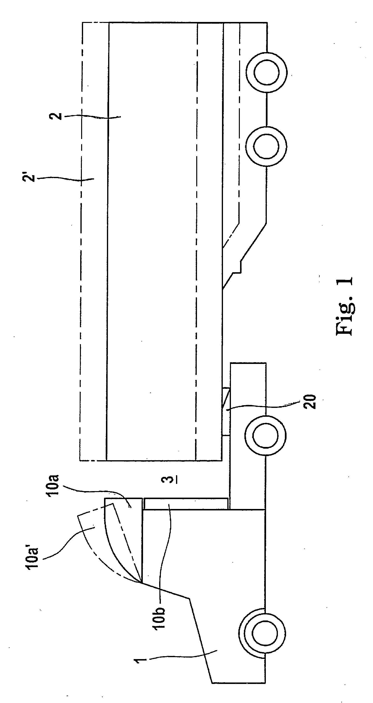 Adjusting device, air deflecting system, control member and device enabling aerodynamic resistance of a semi-trailer to be reduced