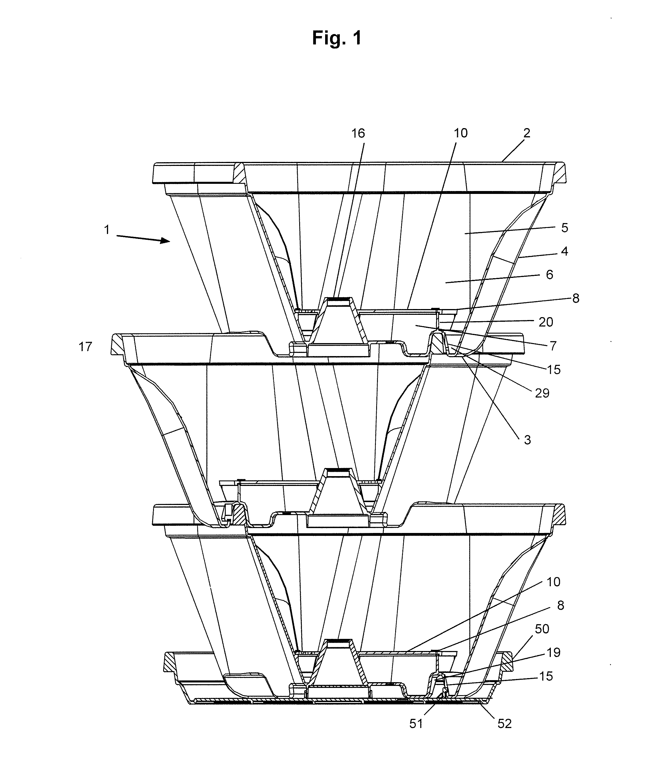 Stackable plant pot