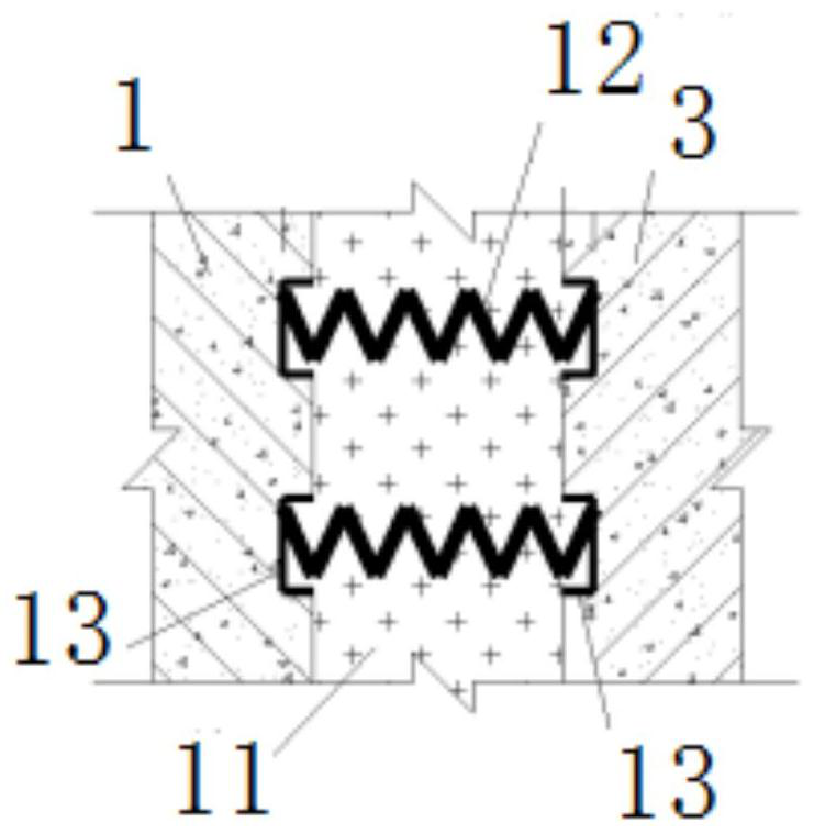 Long and narrow underground structure suitable for strong earthquake action and construction method thereof