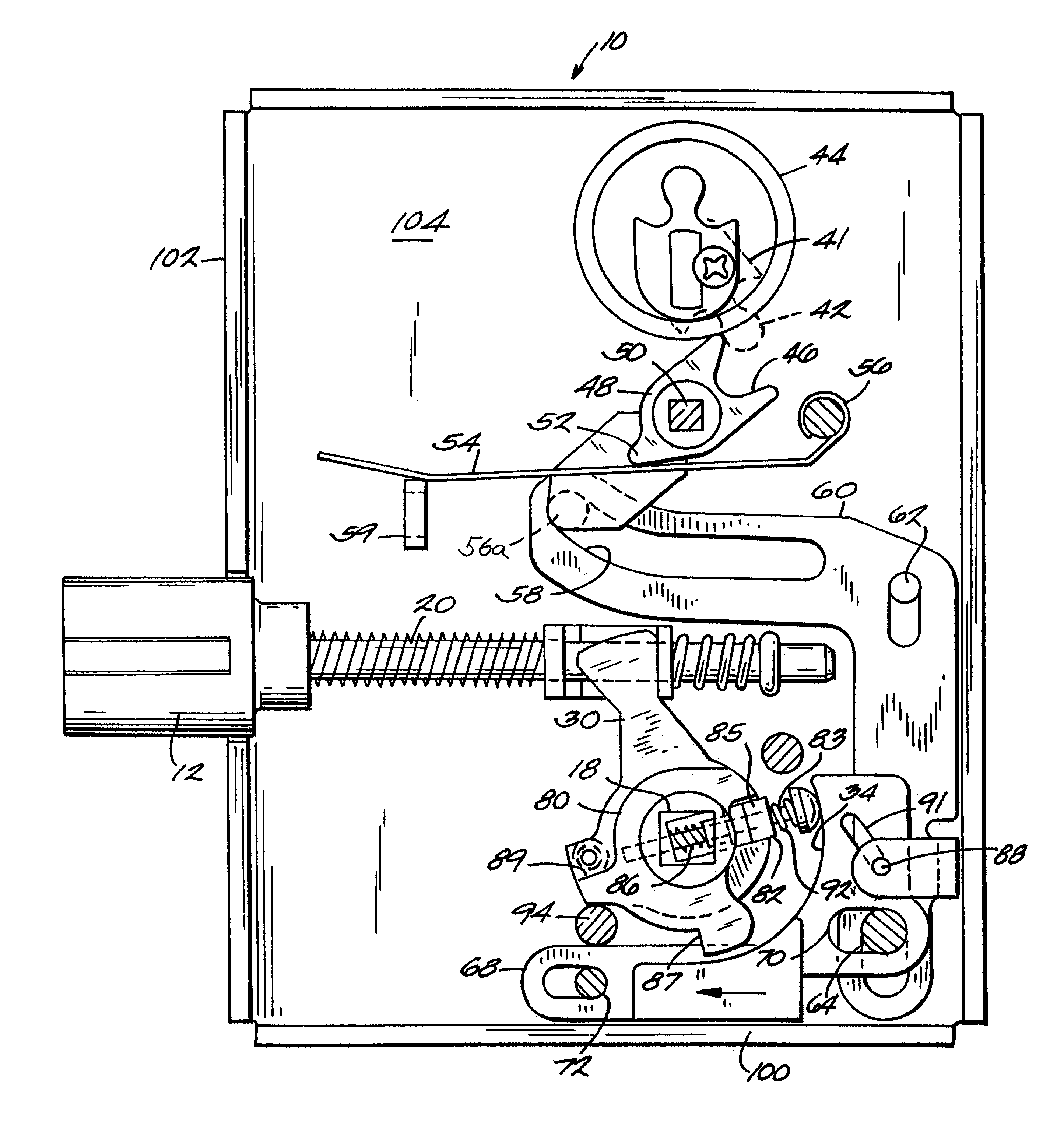 Mortise lockset with internal clutch having override feature