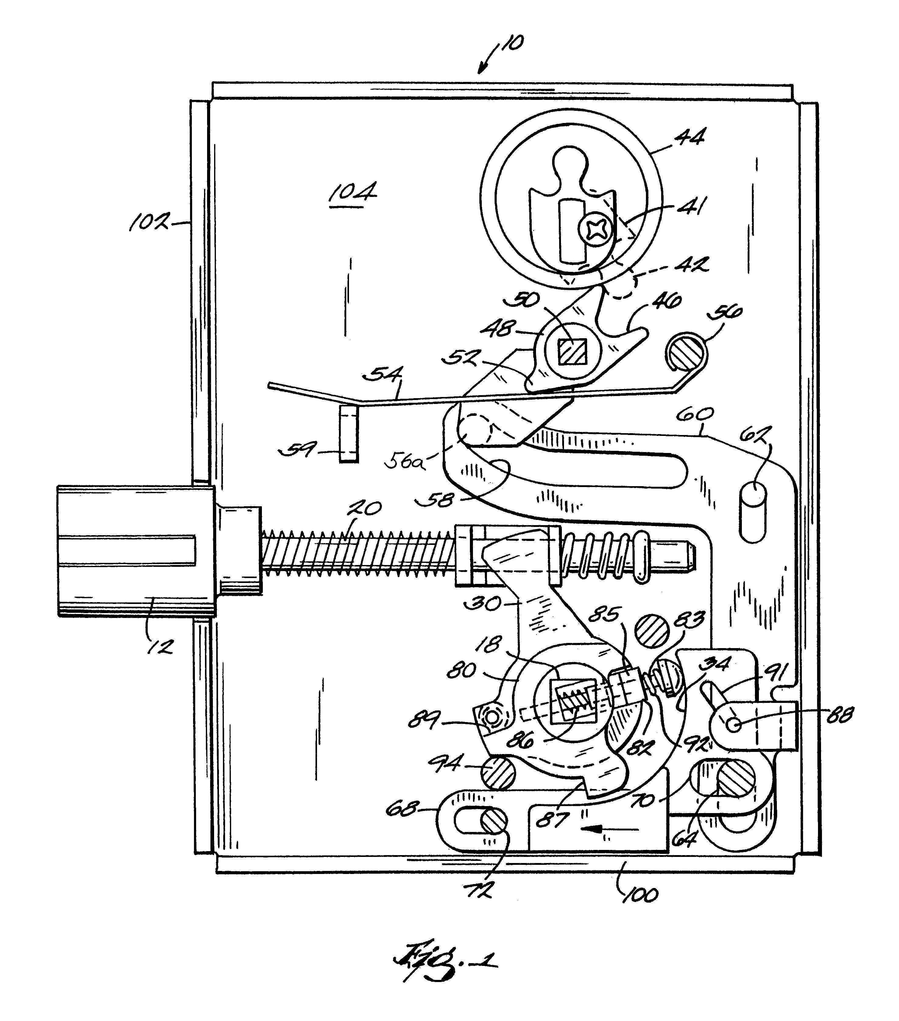 Mortise lockset with internal clutch having override feature