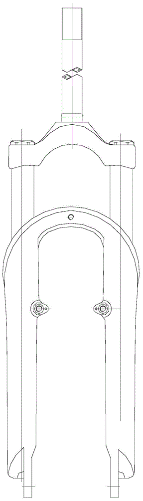 U-shaped shock absorption fork leg formed by single pipeline and manufacturing method of U-shaped shock absorption fork leg