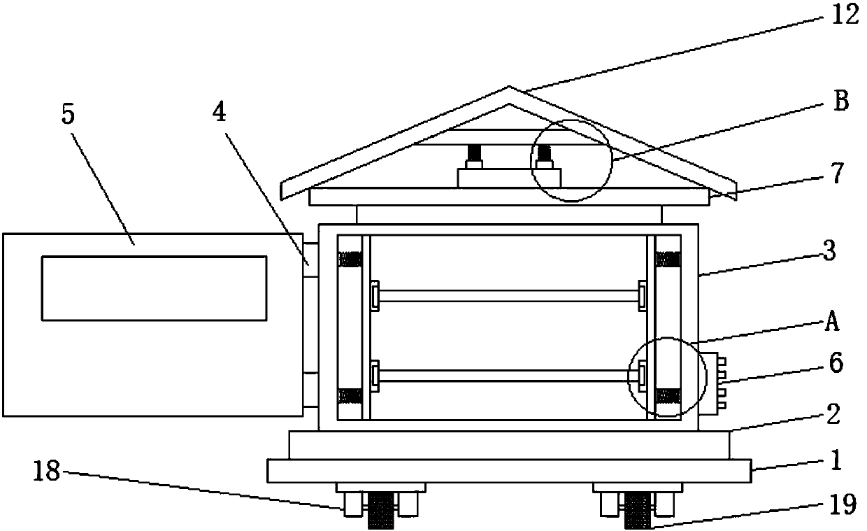 Electric power distribution box used for constructional engineering