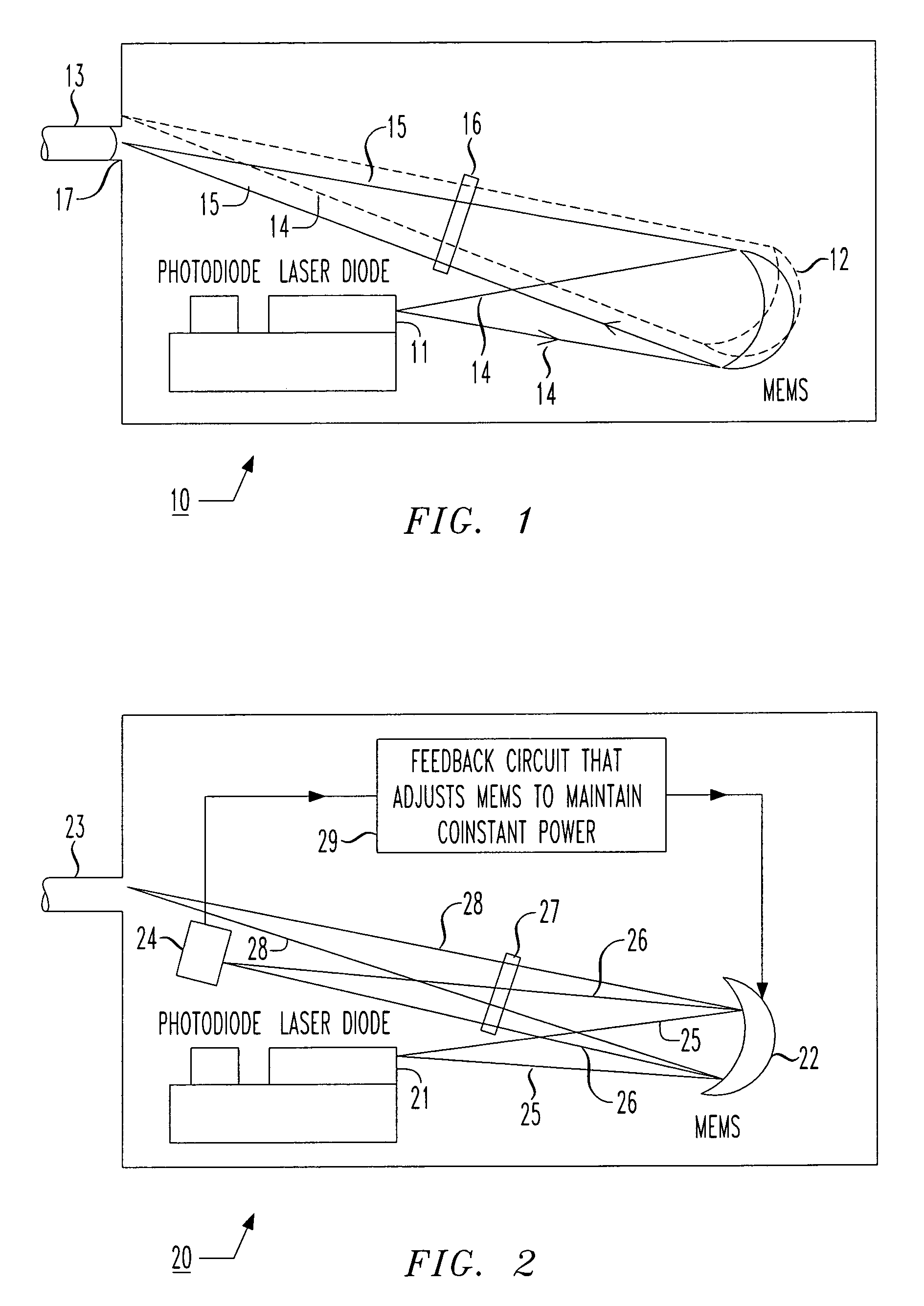 Active optical alignment using MEMS mirrors