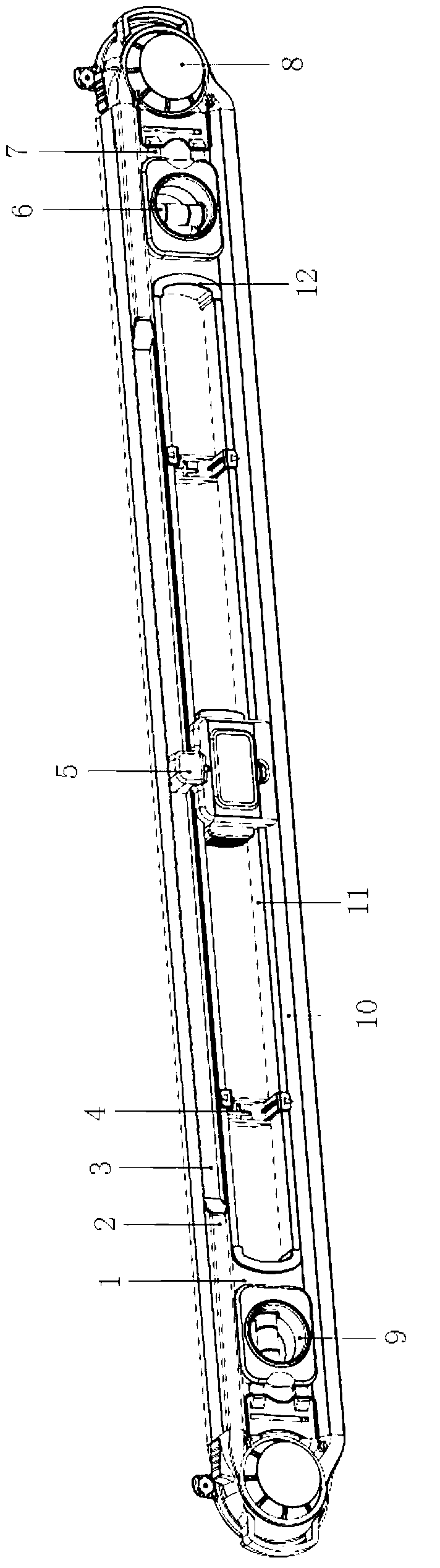 Slideway type detecting positioning instrument