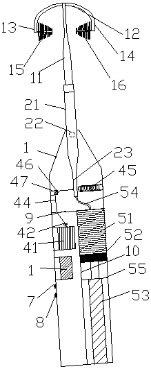 Special electric toothbrush for cleaning tooth crevices