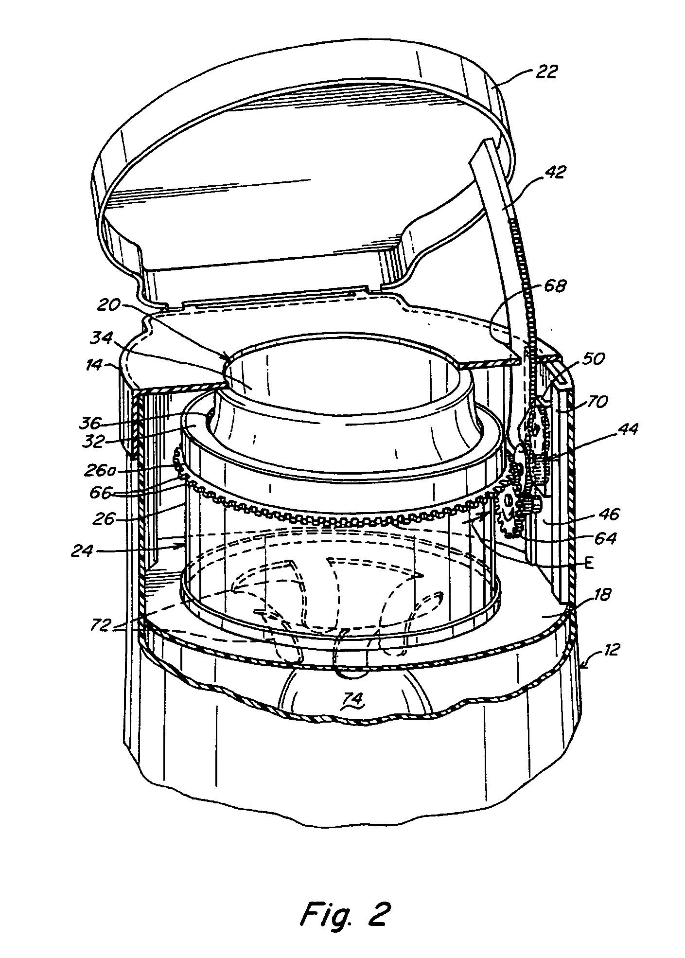 Waste disposal device including an external actuation mechanism to operate a cartridge