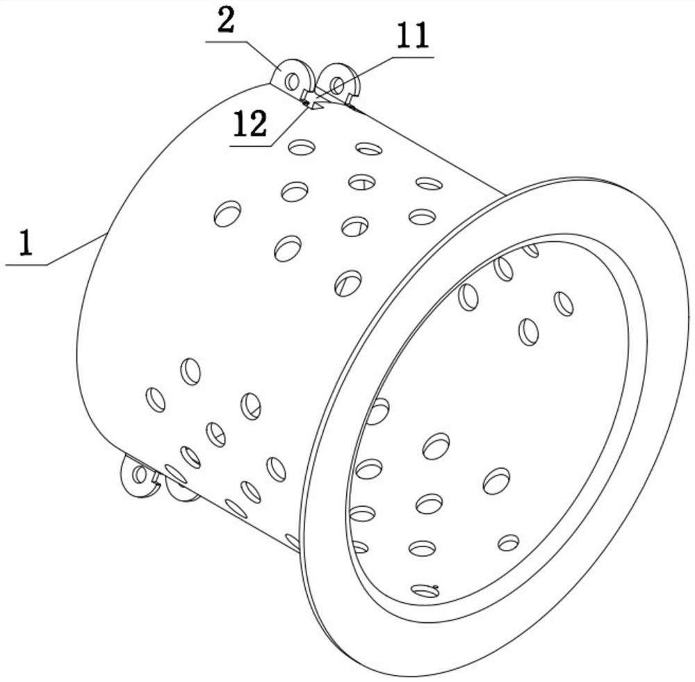 Drainer bottom opening lifting basket bottom cover locking structure