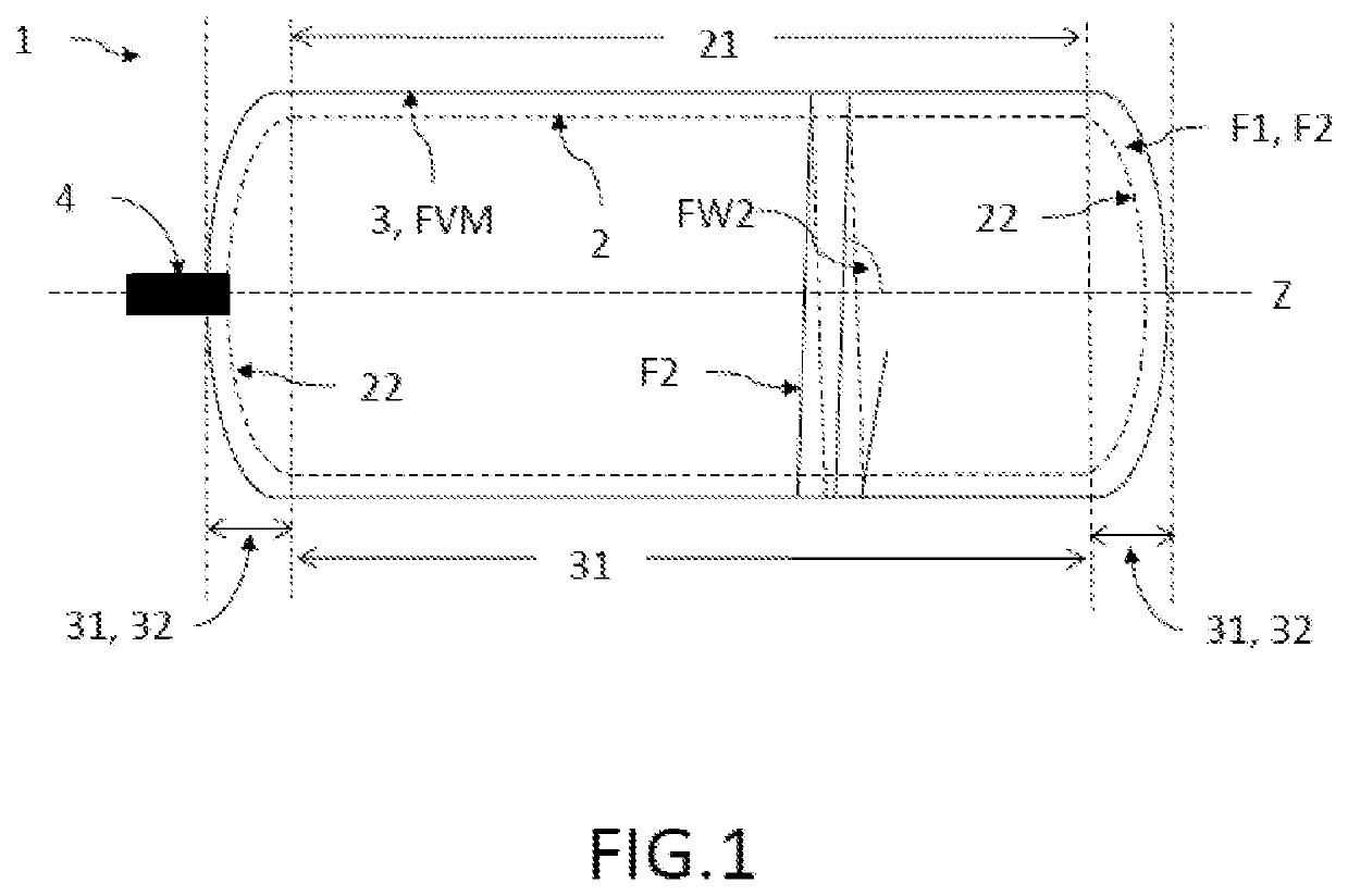 Polar cap-reinforced pressure vessel