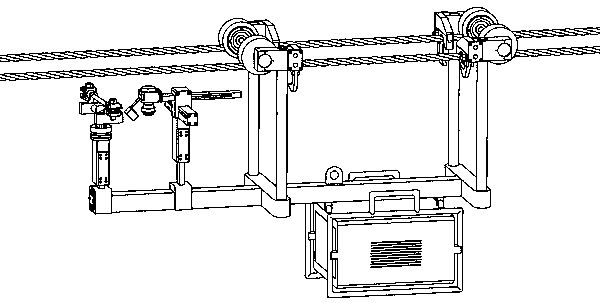 Double-split transmission conductor four-wheel drive spacer overhaul robot and operation method thereof