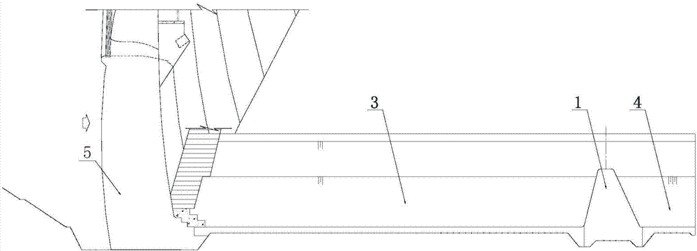 Gap distribution-type auxiliary weir structure