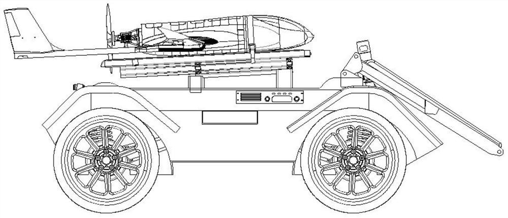 An automatic launch and recovery device and method based on an unmanned vehicle