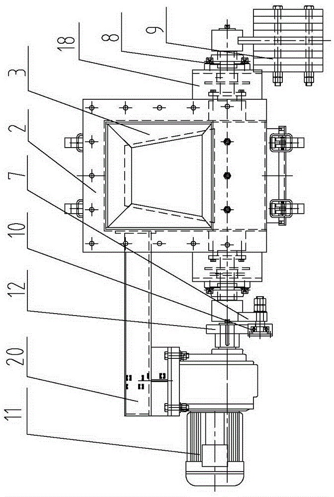 Single-motor-driven dual valve plate door structure