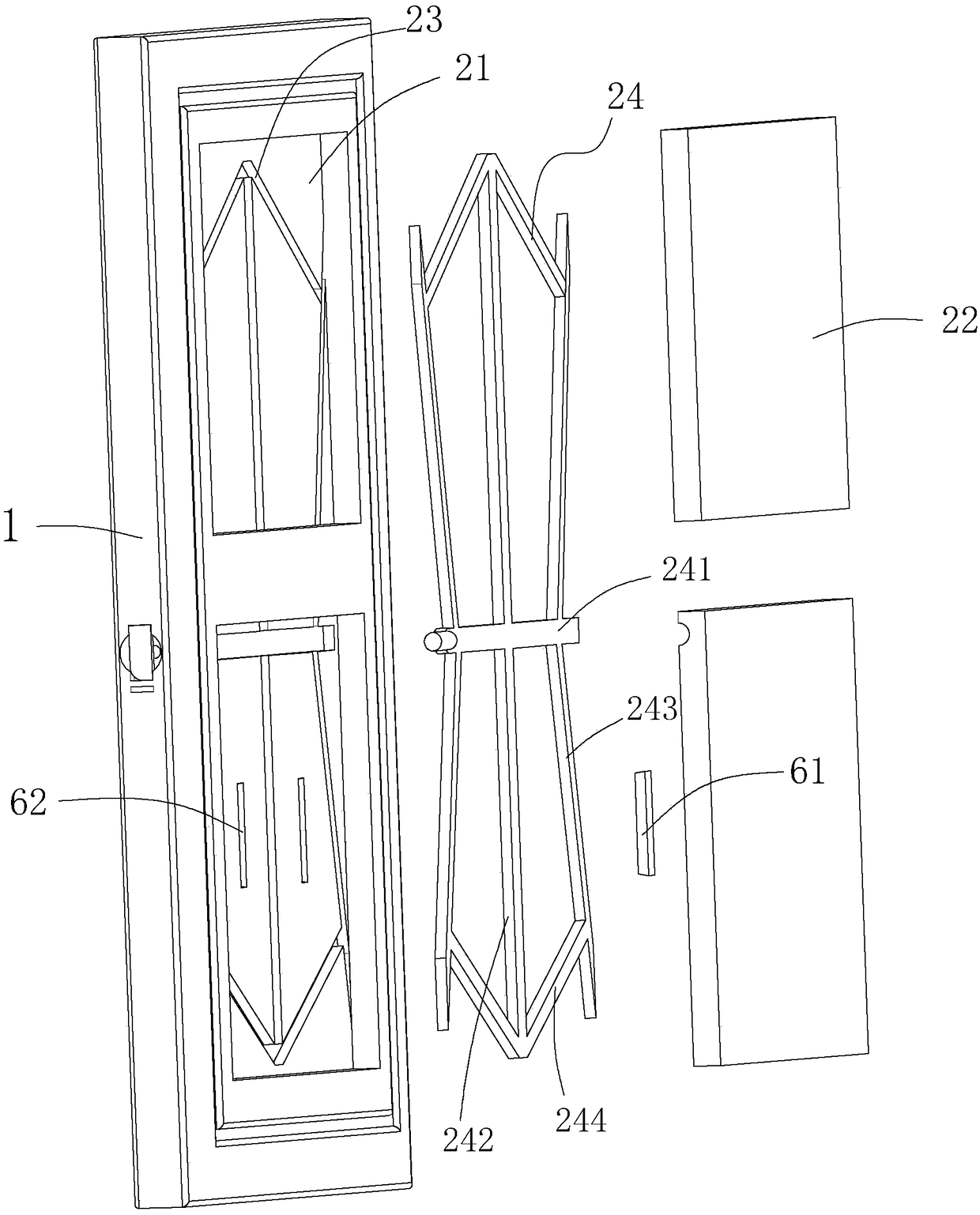 Assembled wooden door based on dehumidification and moisture-proof