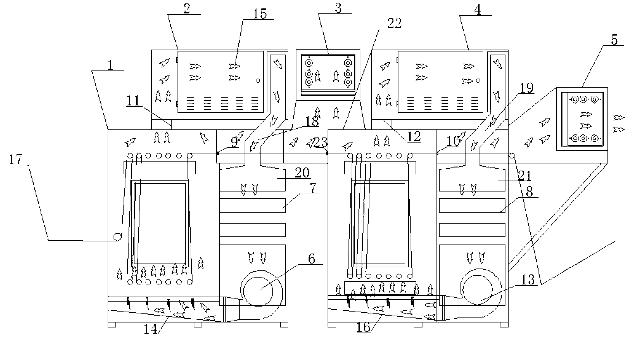 High-voltage electrostatic plasma oil smoke purifier for continuous woven belt dyeing machine