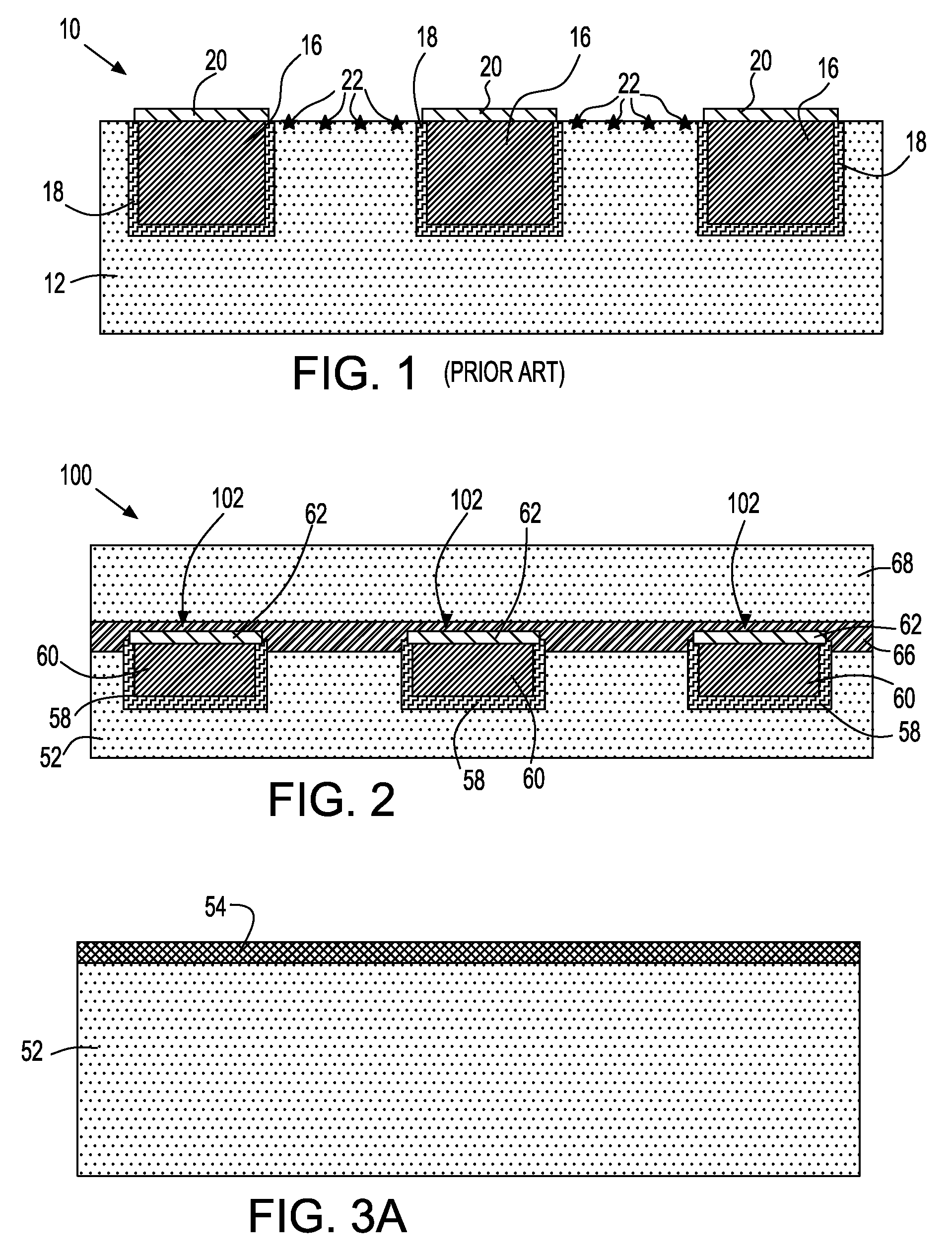 Structure for metal cap applications