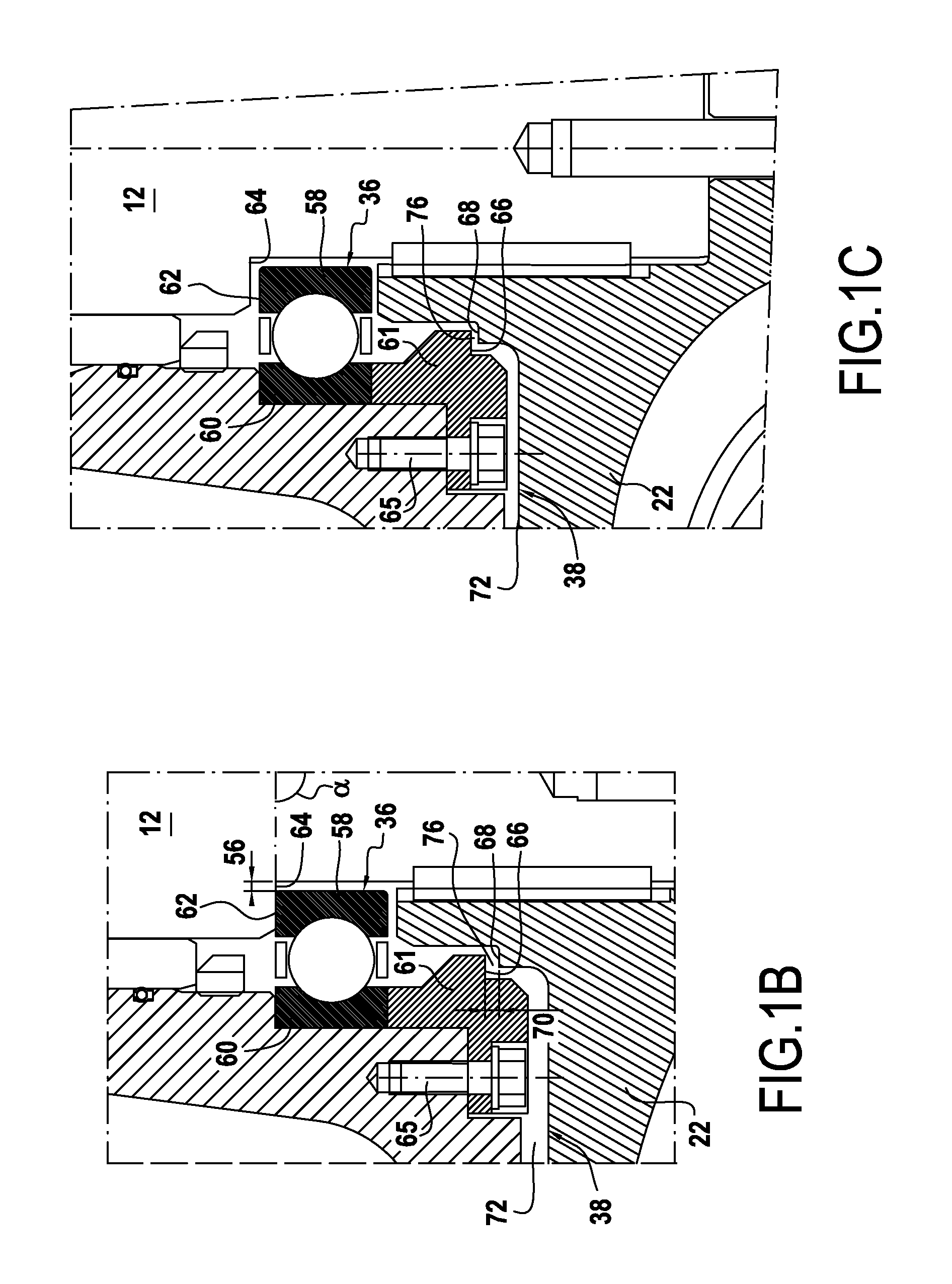 Turbomachine with a long lasting position-holding system