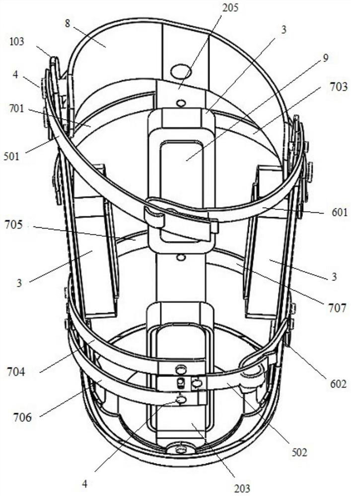 Fully open constant force receiving cavity