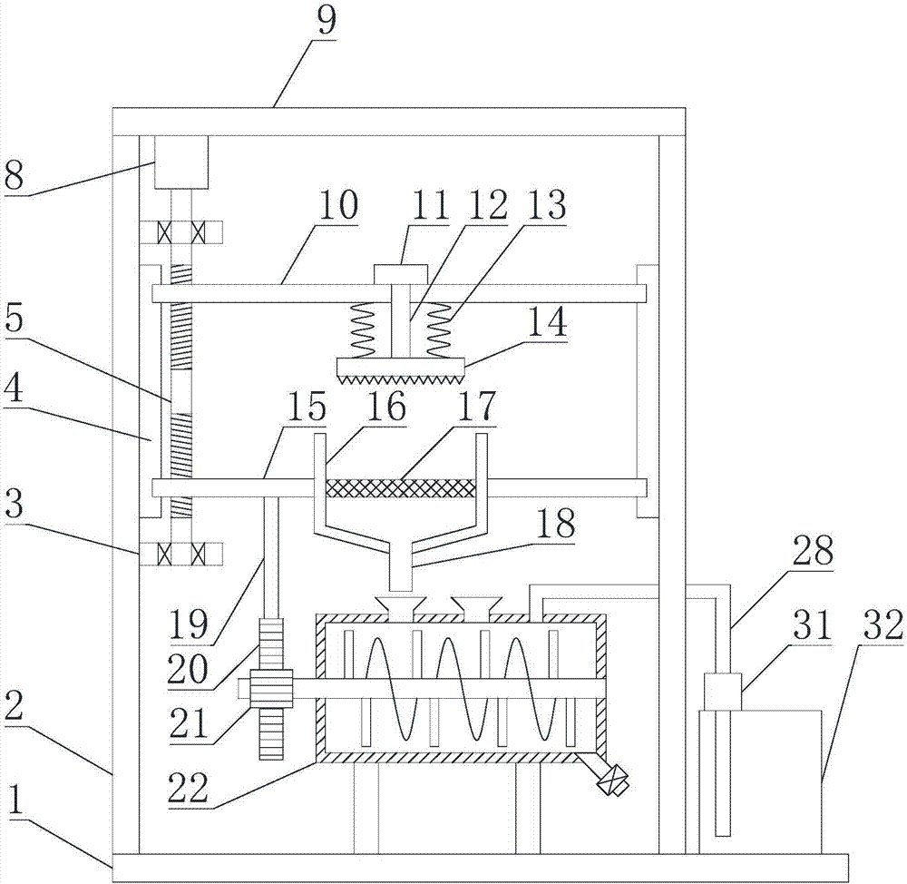 Construction refuse crushing recycling device