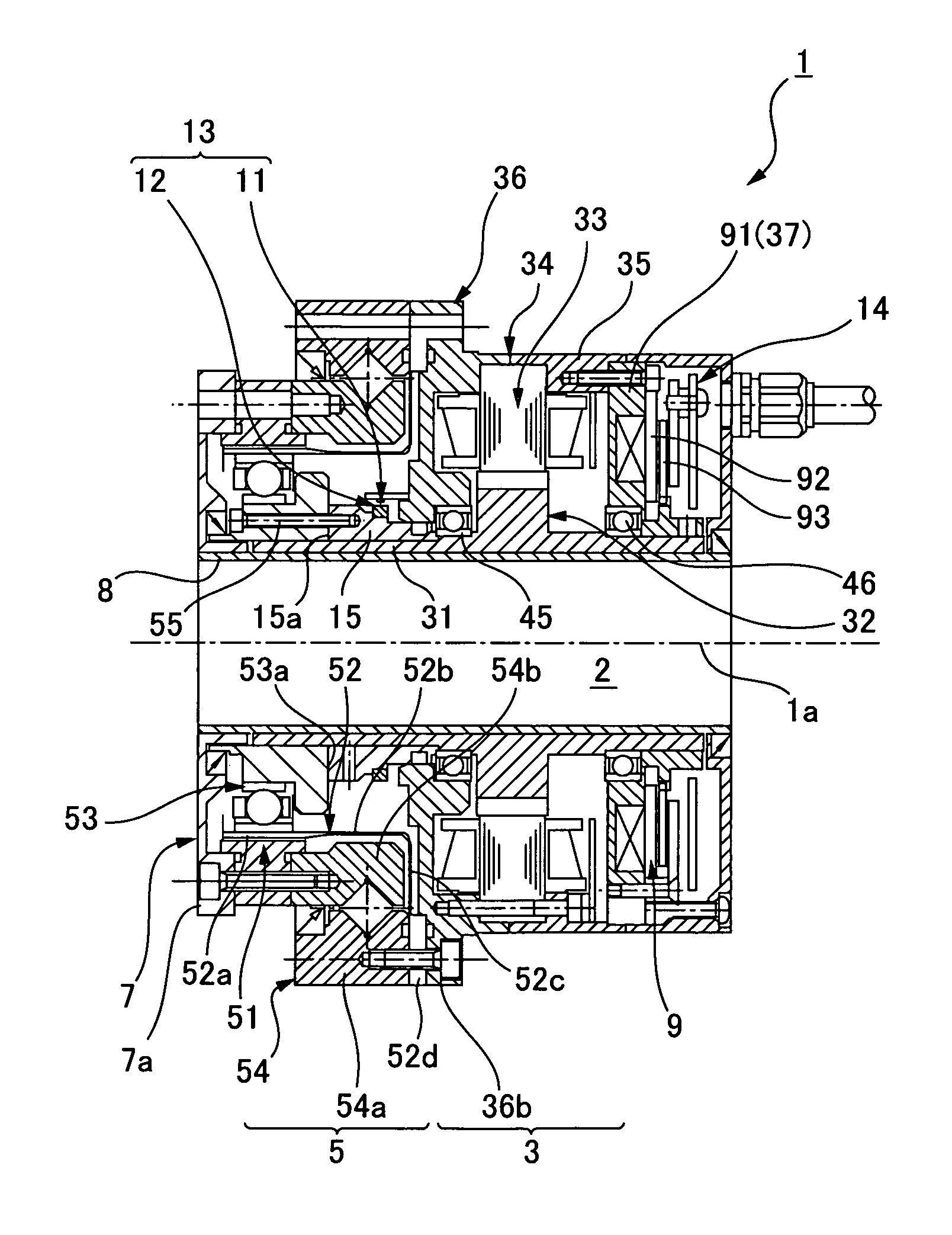 Actuator provided with wave reduction gear