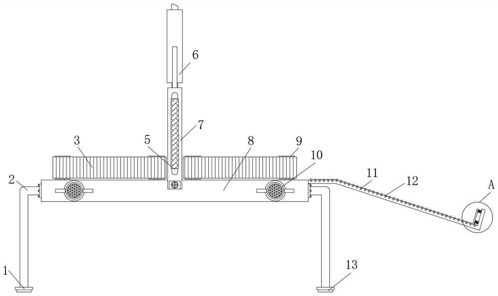 A cutting device for automobile castings